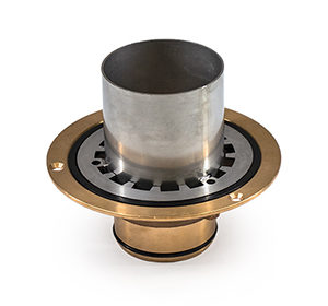 Allthrough roof drain stainless steel open sleeve brass flange drainage thumbnail