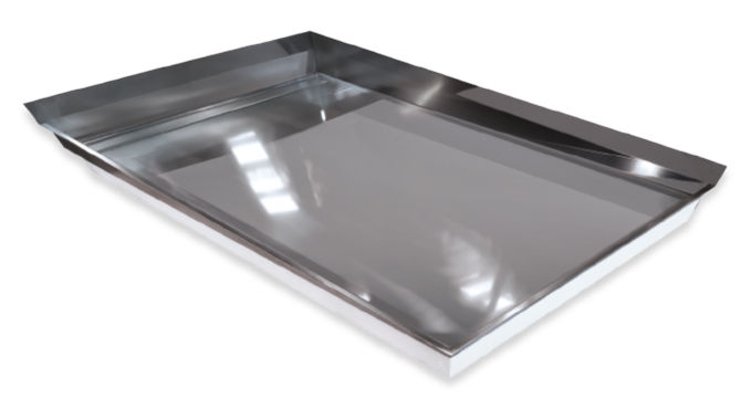 stainless steel shower tray base channel drain exposed polished
