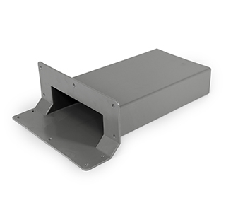 scupper hdpe plastic roof wall parapet side outlet drain into rainwater head or waterfall