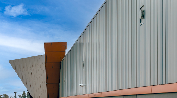 Stainless steel soffit cover for overflow pipe exit custom