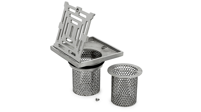 strainer double basket floor waste catchment water commerical point drain filter sediment collection
