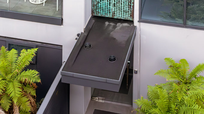 Sureflow uPVC roof drain system with dome grate and clamp ring