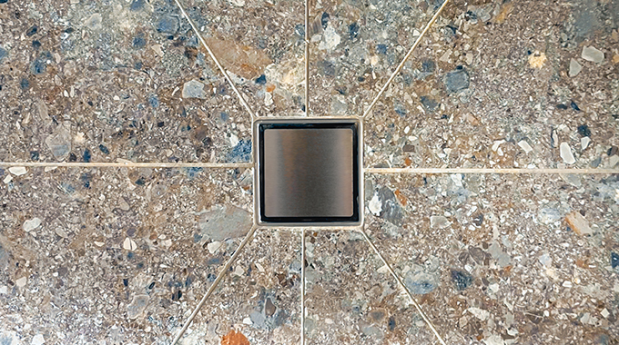 Elegance SS7 Plate Tile Floor Waste Residential Tiled Shower Drain