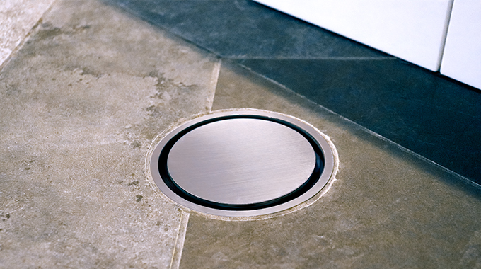Kaiteri Round Tile Floor Waste Residential Point Drain Commercial Point Drain Discreet Design