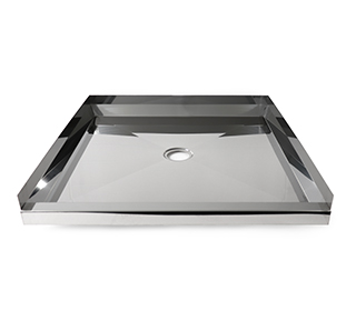 exposed stainless steel shower tray thumbnail product image