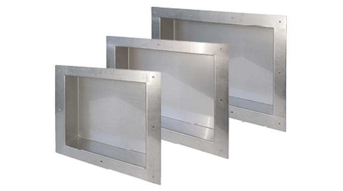 stainless steel shower niche waterproof barrier storage shelf