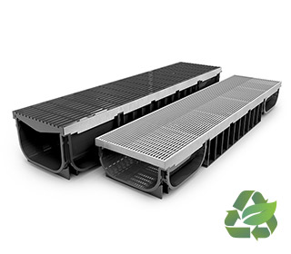 commercial channel drain strip linear slot trench cast iron recycled plastic stainless plastic grates