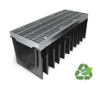 commercial channel drain heavy duty strong high capacity loading bay trucks recycled plastic