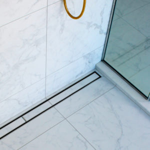 shower tray tile bathroom design insert grate cordis hotel wet room