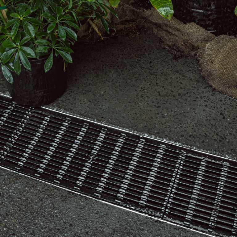 sustainability, drain, drainage, nz made, new zealand, recycled channel strip trench drain