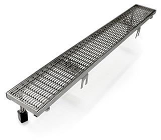 Bolted Bracket level threshold system channel drain entrances