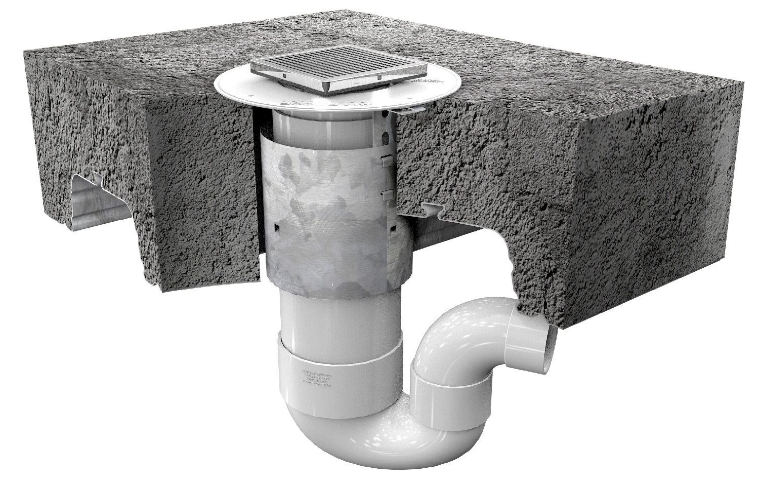 drop in fire collar composite floor with grate and drain gully trap fire rating