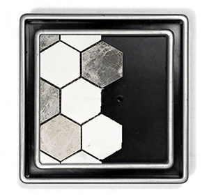 Invisi invisible drain tile insert under vanity overflow floor drain drainage