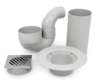 Shower drain tile floor waste kit