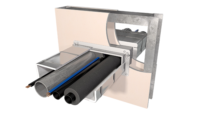 wallthrough service box for apartment fire fire stopping penetration fire rated solution