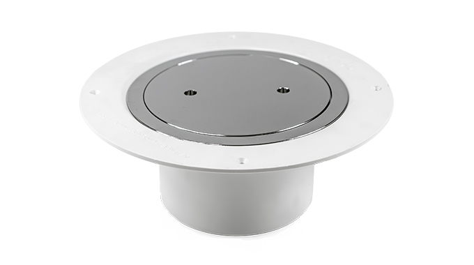 Vinyl blank lid cleanout drain inspection point