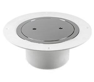 Vinyl blank lid cleanout drain inspection point