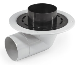 Allthrough roof and balcony drain plastic PVC flange Sureflow 88° outlet