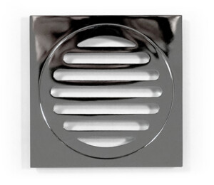 Square Chrome square point drain shower grate floor waste puddle flange