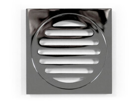 Square Chrome square point drain shower grate floor waste puddle flange