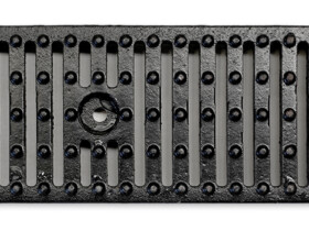 channel trench strip drain grate external surface water catchment commercial residential cast iron finish metal