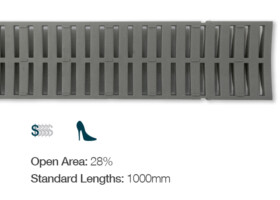 slot drain domestic channel Grey plastic grate