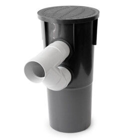 Drainage pit drain sump water collection point tank ground surface storm water stormwater half syphon