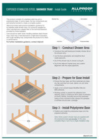 exposed stainless shower tray install guide nz made
