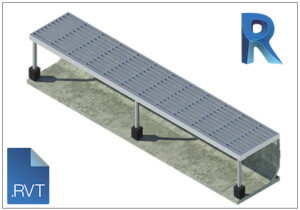 Revit level threshold channel family Perimeter drain file stainless Grate