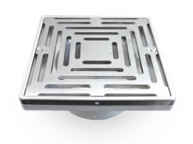 commercial bronze or stainless point drain street outdoor indoor grate base drainage surface pressed stainless on plastic body SS grate