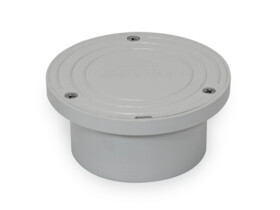 Round bolted trap cleanout pluming drain inspection point pvc pipe round