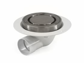 88° side outlet security drain stainless steel grate pvc vinyl floor waste