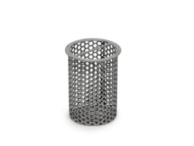 Strainer basket filter drain drainage commercial waste kitchen system collection solids catchment 80mm outlet