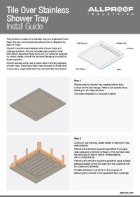 Shower Tray Tile Over Stainless install guide
