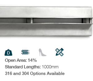 channel trench strip drain grate external surface water catchment commercial residential Stainless centre Slot