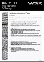 PVC Pipe Handling & Storage