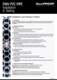 PVC Pipe Installation & Testing