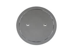Vinyl blank lid cleanout drain inspection point